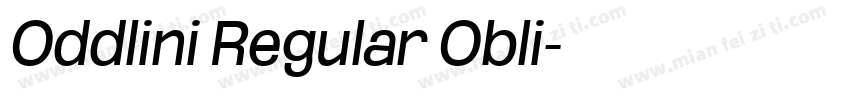 Oddlini Regular Obli字体转换